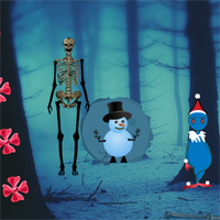 Free online html5 games - Big Christmas Creepy Forest Escape game - WowEscape