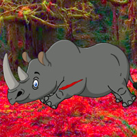 Free online html5 games - Big Rhinoceros Forest Escape game - WowEscape