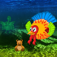 Free online html5 games - Big Thanksgiving Underwater Fish Escape game - WowEscape