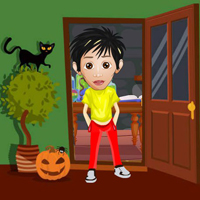 Free online html5 games - Boy Escape From Halloween Room game 