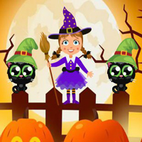 Free online html5 games - Escape From Little Witch game - WowEscape