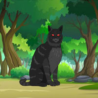 Free online html5 games - Rescue Forest Black Cat game - WowEscape 