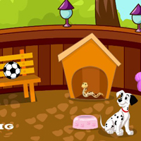 Free online html5 games - Gorgeous Dalmatian Dog House Rescue game - WowEscape 