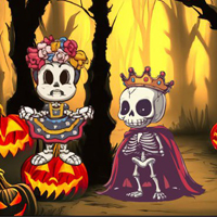 Free online html5 escape games - Help The Skeleton Family 