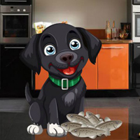 Free online html5 games - Feed Hungry Black Dog game - WowEscape 